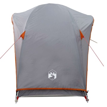 Cort de camping pentru 1 persoană, gri/portocaliu, impermeabil - Img 6