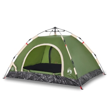 Cort de camping pentru 4 persoane, setare rapidă, verde - Img 2