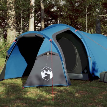 Cort de camping tunel pentru 2 persoane, albastru, impermeabil - Img 1