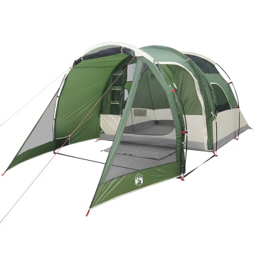 Cort de camping tunel pentru 4 persoane, verde, impermeabil - Img 4