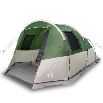 Cort de camping tunel pentru 4 persoane, verde, impermeabil - Img 4