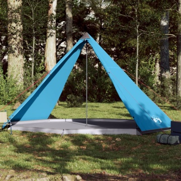 Cort de familie Tipi pentru 8 persoane, albastru, impermeabil - Img 1