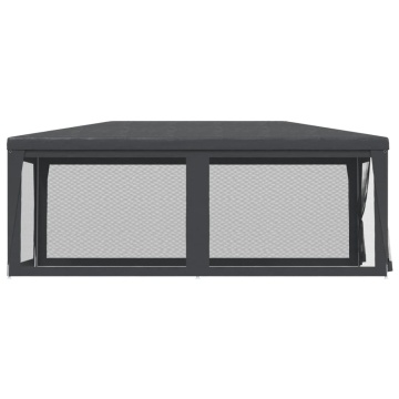 Cort de petrecere cu 6 pereți din plasă, antracit, 3x6 m, HDPE - Img 4