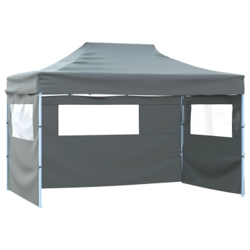 Cort de petrecere pliabil cu 4 pereți, antracit, 3 x 4 m, oțel - Img 4