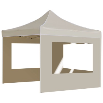 Cort de petrecere pliabil cu pereți, crem, 2 x 2 m, aluminiu - Img 4