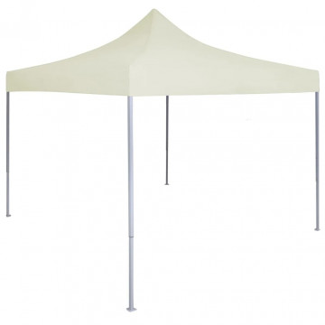 Cort de petrecere pliabil profesional, crem, 2 x 2 m, oțel - Img 1