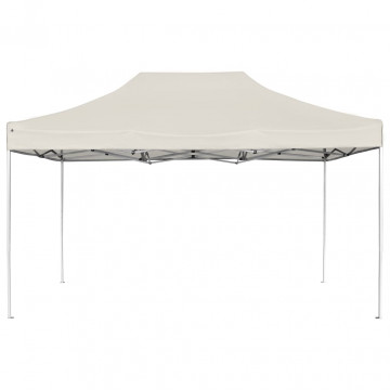 Cort de petrecere pliabil profesional, crem, 4,5x3 m, aluminiu - Img 2