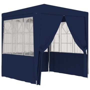 Cort petrecere profesional cu pereți, albastru, 2x2 m, 90 g/m² - Img 1