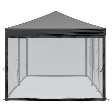 Cort pliabil pentru petreceri cu pereți laterali, negru, 3x6 m - Img 4
