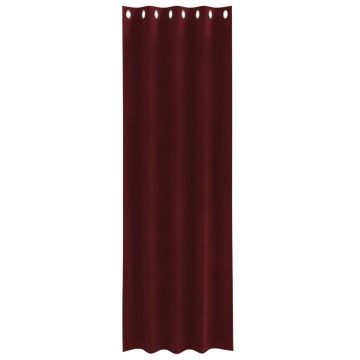 Cortine Blackout cu ochiuri 2 pcs Roșu Vin Catifea - Img 3