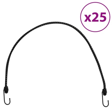 Corzi elastice cu benzi reflectorizante/cârlige 25 buc. 88 cm - Img 1