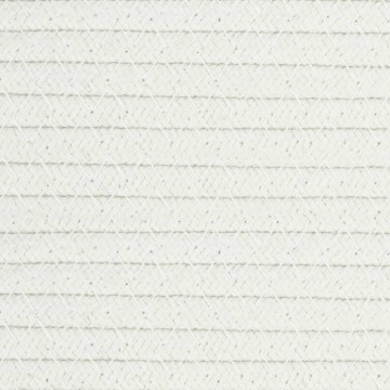 Coș de depozitare, gri și alb, Ø51x33 cm, bumbac - Img 7