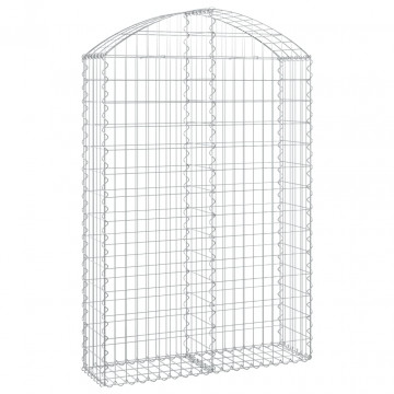 Coș gabion arcuit, 100x30x140/160 cm, fier galvanizat - Img 2