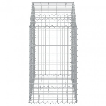 Coș gabion arcuit, 100x50x80/100 cm, fier galvanizat - Img 4