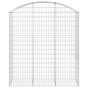 Coș gabion arcuit, 150x50x160/180 cm, fier galvanizat - Img 3