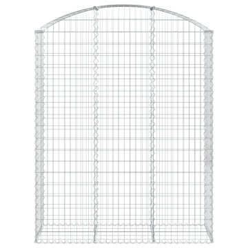 Coș gabion arcuit, 150x50x180/200 cm, fier galvanizat - Img 3