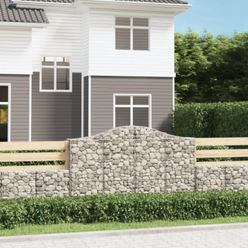 Coș gabion arcuit 200x30x120/140 cm fier galvanizat - Img 1