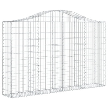 Coș gabion arcuit 200x30x120/140 cm fier galvanizat - Img 2