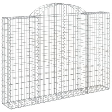 Coș gabion arcuit 200x30x140/160 cm fier galvanizat - Img 2