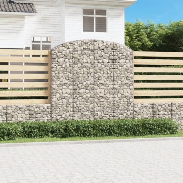 Coș gabion arcuit 200x30x200/220 cm fier galvanizat - Img 1