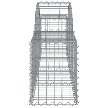 Coș gabion arcuit, 200x30x40/60 cm, fier galvanizat - Img 4