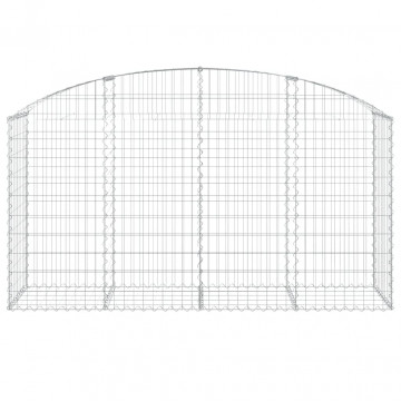 Coș gabion arcuit 200x50x100/120 cm fier galvanizat - Img 3
