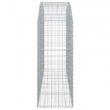 Coș gabion arcuit 200x50x120/140 cm fier galvanizat - Img 4