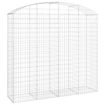 Coș gabion arcuit, 200x50x180/200 cm, fier galvanizat - Img 2