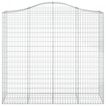 Coș gabion arcuit, 200x50x180/200 cm, fier galvanizat - Img 3