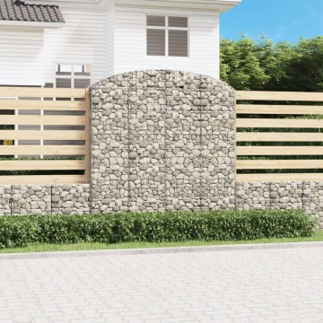 Coș gabion arcuit 200x50x200/220 cm fier galvanizat - Img 1