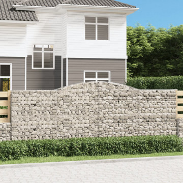 Coș gabion arcuit, 400x50x140/160 cm, fier galvanizat - Img 1