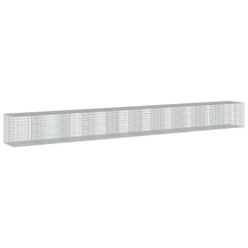 Coș gabion cu capac, 1000x100x100 cm, fier galvanizat - Img 2