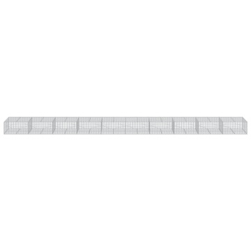 Coș gabion cu capac, 1000x100x50 cm, fier galvanizat - Img 3