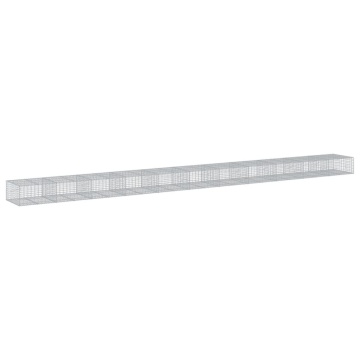 Coș gabion cu capac, 1100x100x50 cm, fier galvanizat - Img 7