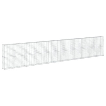 Coș gabion cu capac, 1100x50x200 cm, fier galvanizat - Img 7