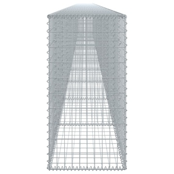 Coș gabion cu capac, 1200x50x100 cm, fier galvanizat - Img 4