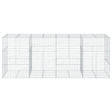 Coș gabion cu capac, 400x100x150 cm, fier galvanizat - Img 3