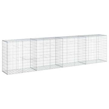 Coș gabion cu capac, 400x50x100 cm, fier galvanizat - Img 2