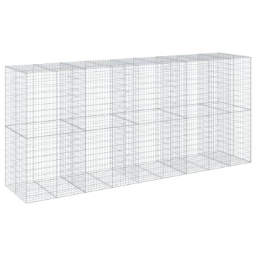 Coș gabion cu capac, 450x100x200 cm, fier galvanizat - Img 2