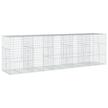 Coș gabion cu capac, 500x100x150 cm, fier galvanizat - Img 2