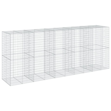 Coș gabion cu capac, 500x100x200 cm, fier galvanizat - Img 7