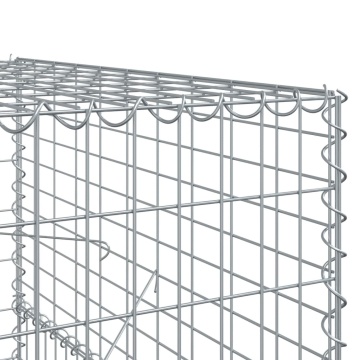 Coș gabion cu capac, 600x100x150 cm, fier galvanizat - Img 5