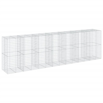 Coș gabion cu capac, 700x100x200 cm, fier galvanizat - Img 2