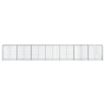 Coș gabion cu capac, 700x50x100 cm, fier galvanizat - Img 3