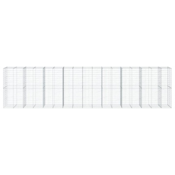 Coș gabion cu capac, 850x100x200 cm, fier galvanizat - Img 3