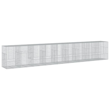 Coș gabion cu capac, 900x100x150 cm, fier galvanizat - Img 2