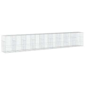 Coș gabion cu capac, 900x100x150 cm, fier galvanizat - Img 7