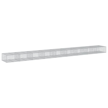 Coș gabion cu capac, 900x100x50 cm, fier galvanizat - Img 7