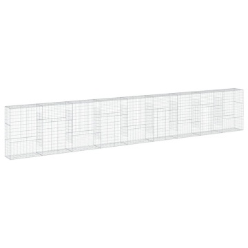 Coș gabion cu capac, 900x50x150 cm, fier galvanizat - Img 2