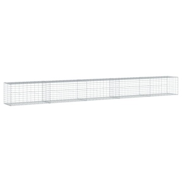 Coș gabion cu capac, argintiu, 500x50x50 cm, fier galvanizat - Img 7